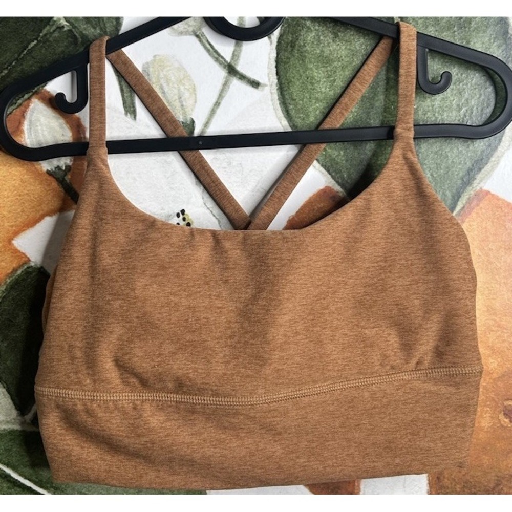 Vuori Women's Long Line Elevation Strappy Sports Bra Honey Wheat Small VW1008
